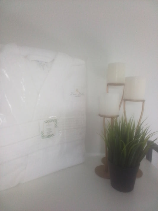 White Terry Cloth Kimono Bath Robe